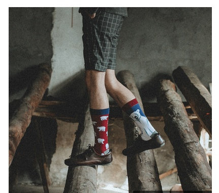 Retro Male Hip-hop Spring And Autumn Long Tube Street British Socks