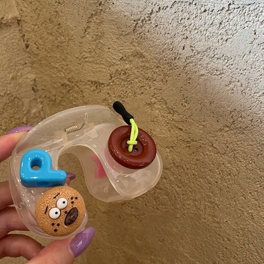 Jelly Color Button Cartoon Barrettes
