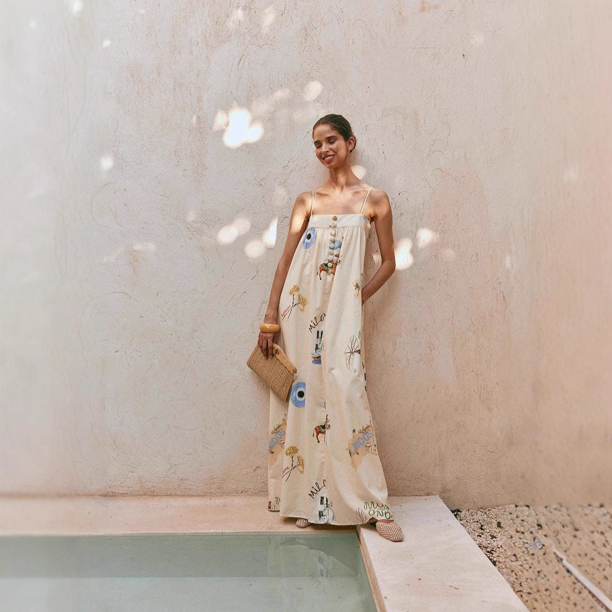 Sexy Spaghetti-strap Linen Dress From Europe And The US