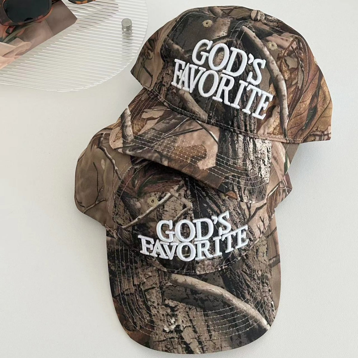 Baseball Cap Camouflage Branch Pattern Splash-ink Distressed