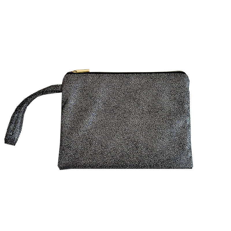 High-grade Bronzing Hand Carrying Cosmetic Bag Pencil Case Waterproof Wash Bag