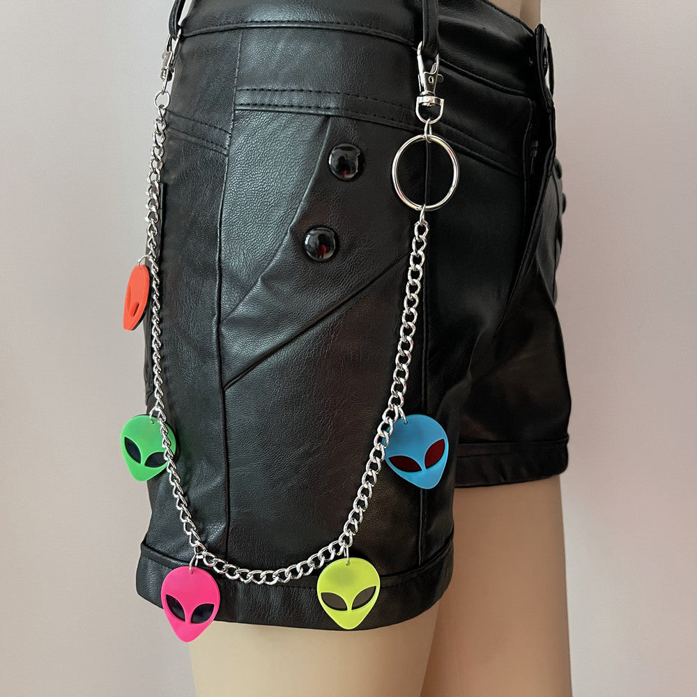 Hip Hop Trend Metal Single Layer Men's And Women's Pants Waist Chain