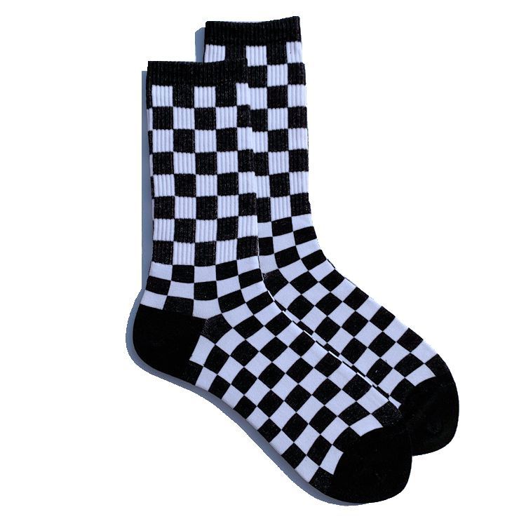 Socks Chessboard Socks Trendy Street European And American