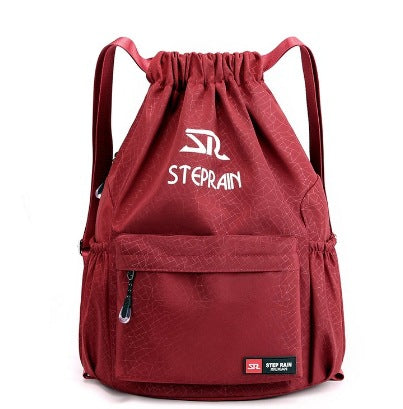 Drawstring Solid Color Simple Drawstring Lightweight Double-shoulder Backpack