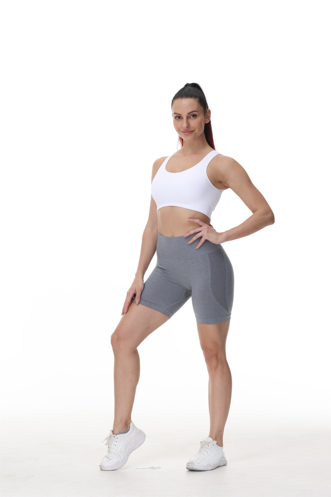 Side Crescent Fitness Three Point Yoga Shorts