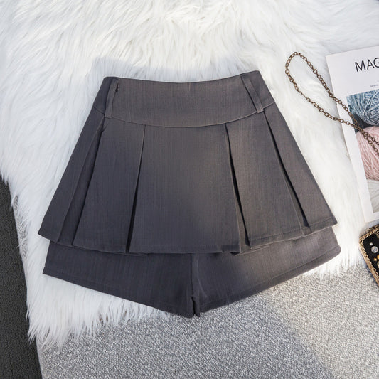 Real Shot Retro Hot Girl Pleated Skirt