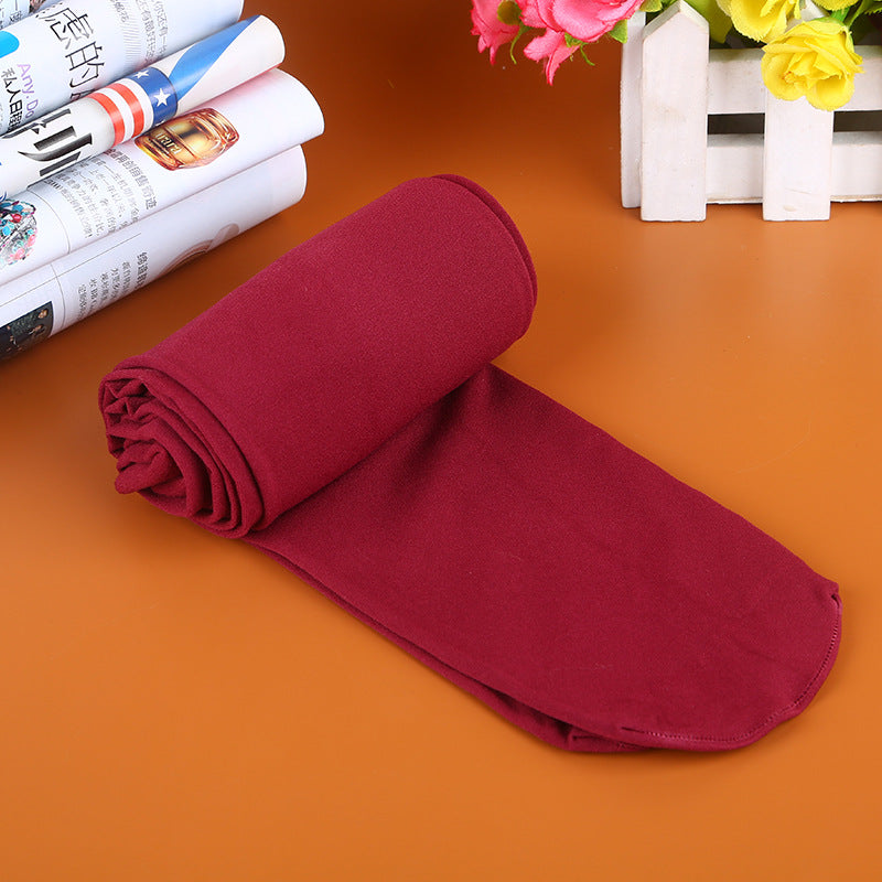 Velvet Color Pantyhose, Large Stretch, Large Size Base Socks