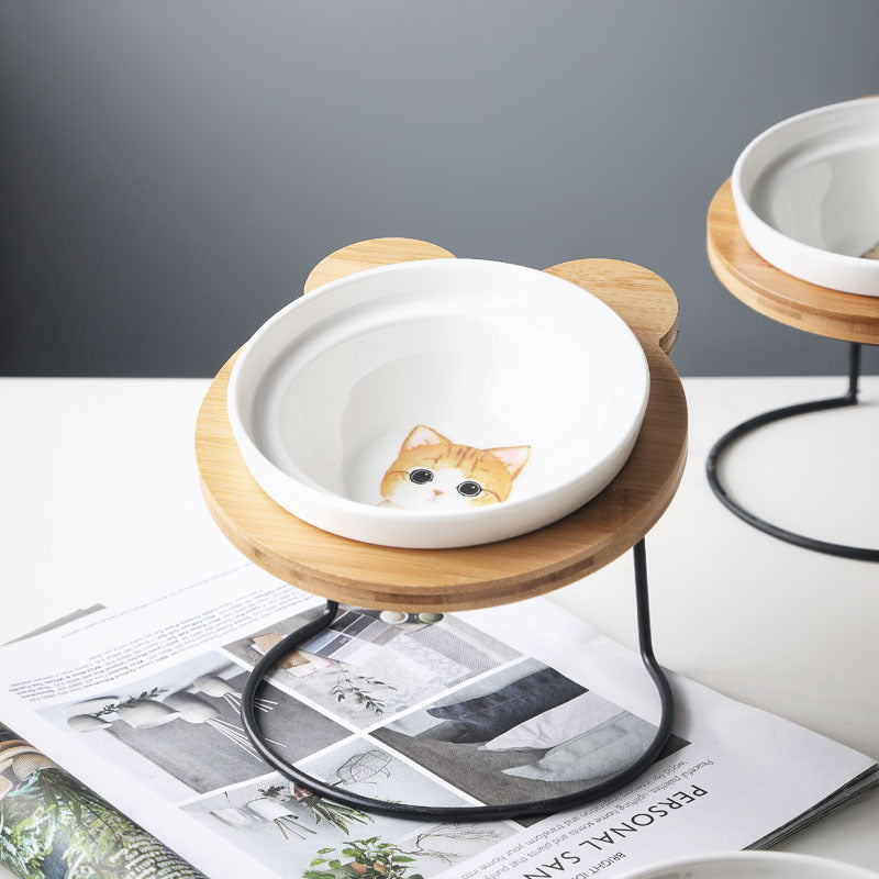 Protect The Spine Bowl Holder Cat Food Water