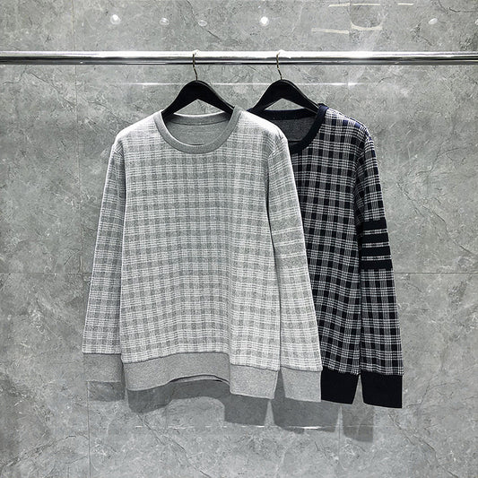 Striped Men's And Women's Capless Long-sleeve Sports Top