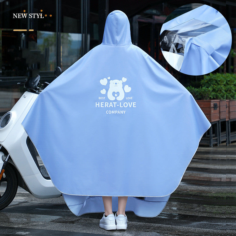 Women's Long Thick Fashion Single Raincoat
