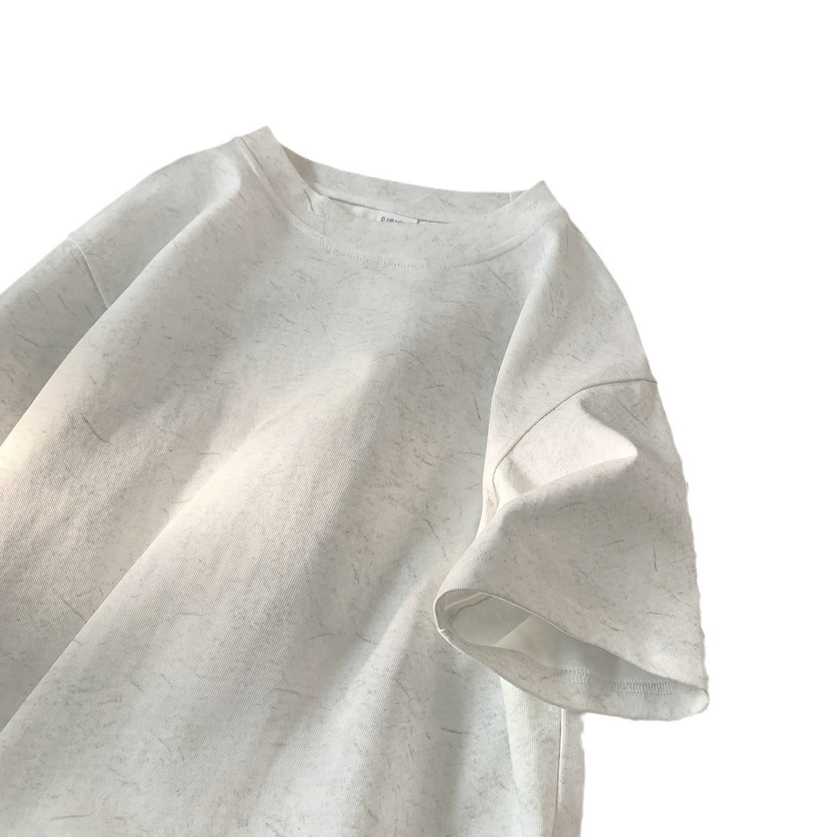 Stenvasket Iskold Tencel Bomuld Is-silke Kortærmet T-shirt