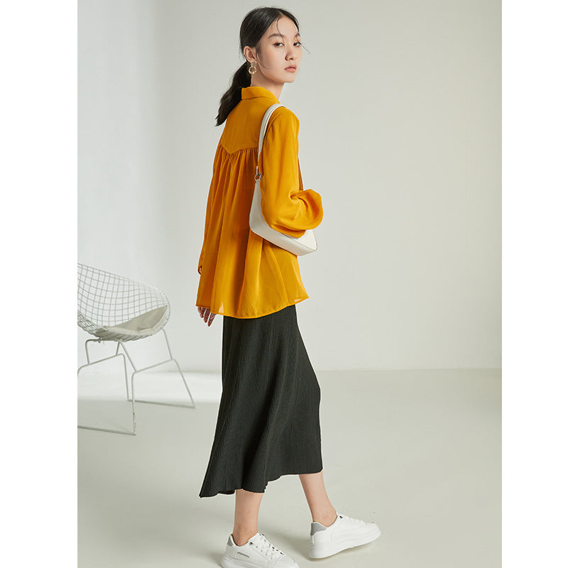 Women's Autumn And Winter Mid-length Half-length New Pleated Skirt