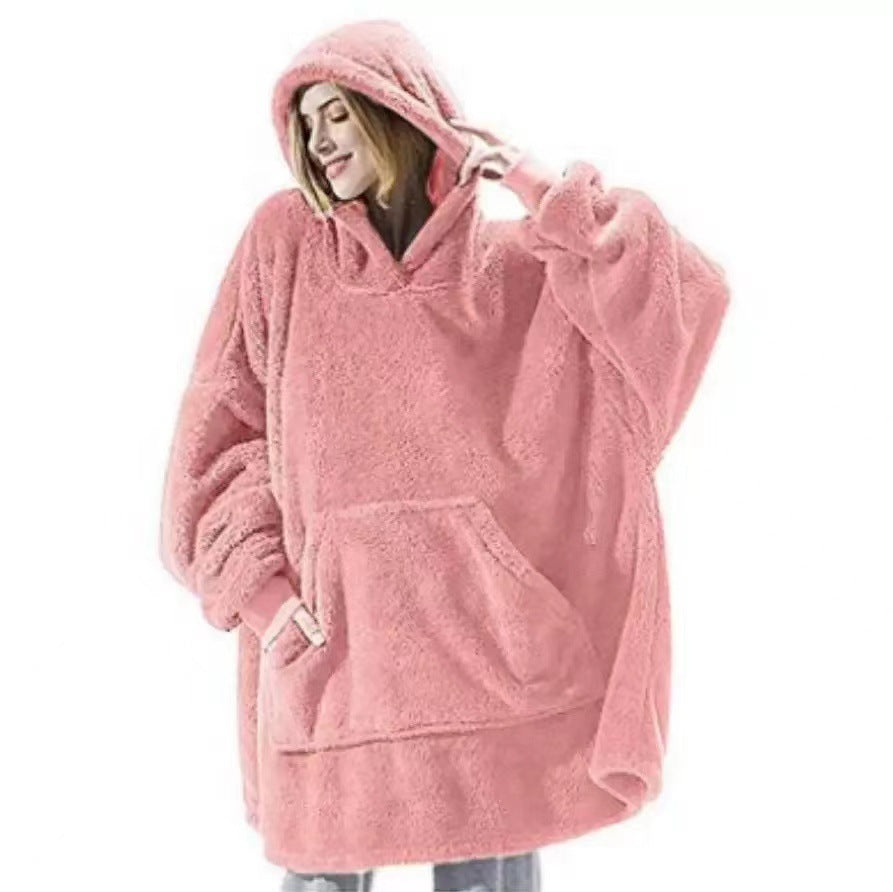Vinter Hættetrøje Sweatshirt Med Stor Lomme Kvinder Hættetrøjer Tøj