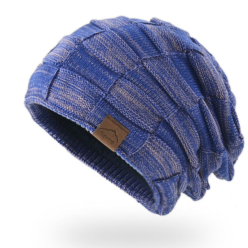 Fleece Mixed Color Versatile Knitted Hat For Warmth