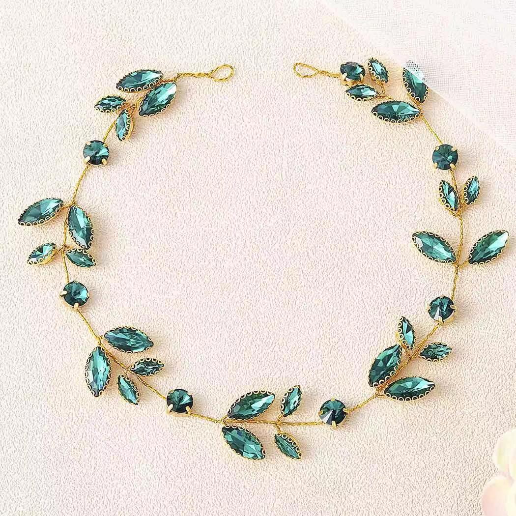 European And American Green Crystal Hair Accessories