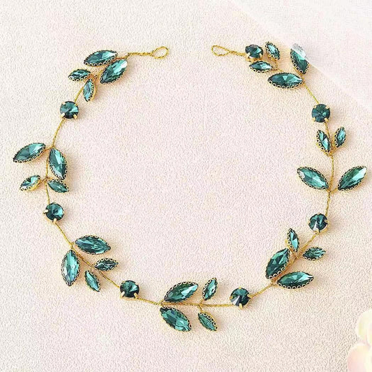 European And American Green Crystal Hair Accessories