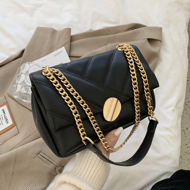 Skuldertaske Crossbody Alsidig Modekæde Lille Firkantet Taske