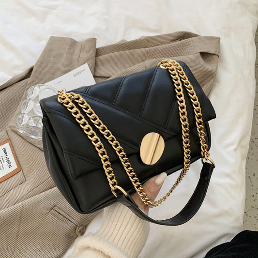 Skuldertaske Crossbody Alsidig Modekæde Lille Firkantet Taske