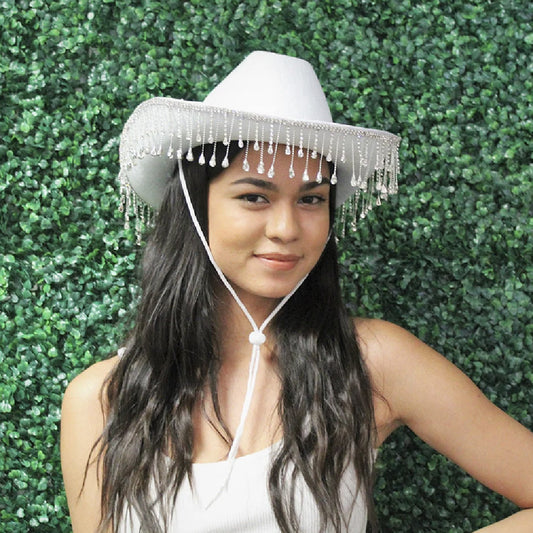 Fashion Western Denim White Hat