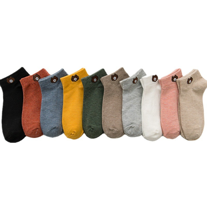 Cartoon Embroidered  In Tube Socks