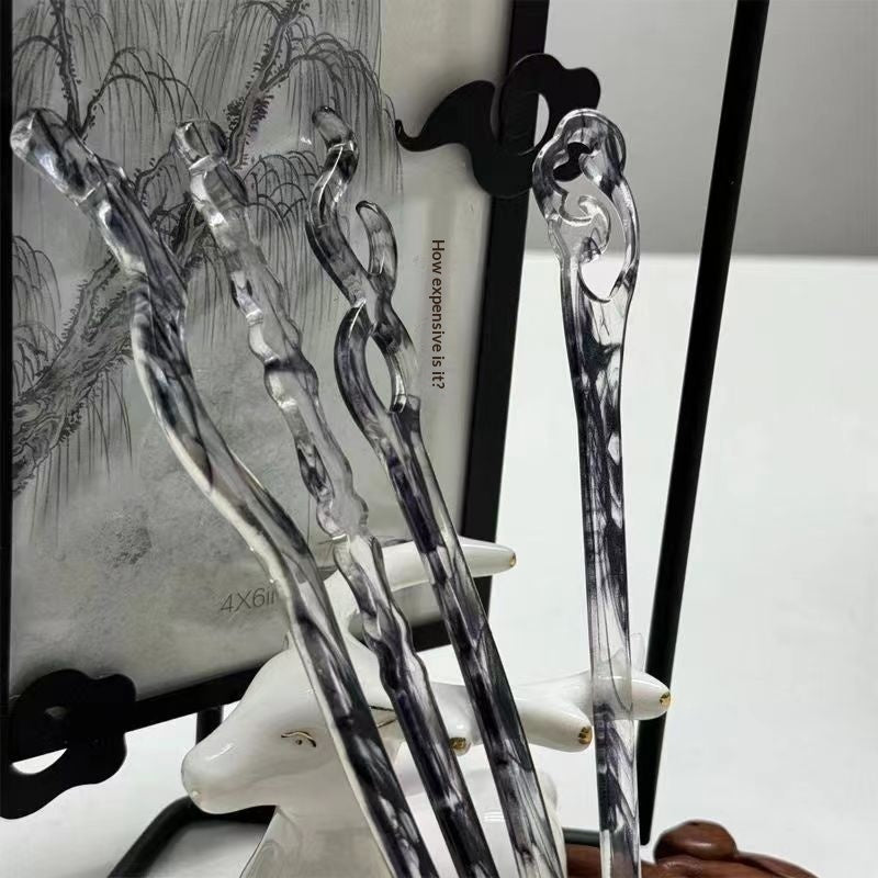 Elegant Chinese-style Hairpin In Traditional Chinese Ink-wash Style