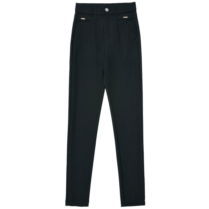 Women's Casual Trousers Korean Style Versatile High Waist Stretch Slimming Long Skinny Pants