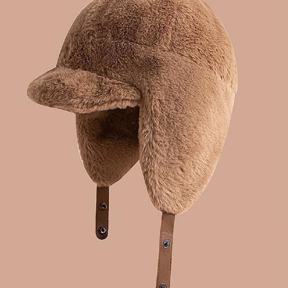 Warm Hat All-match Mink-like Flight Helmet