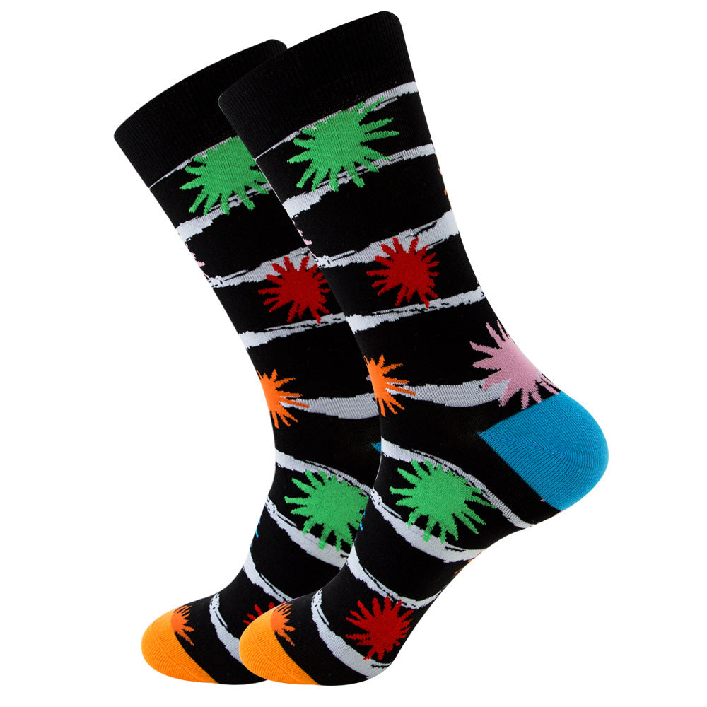 Fashion Square Mid-calf Wave Socks