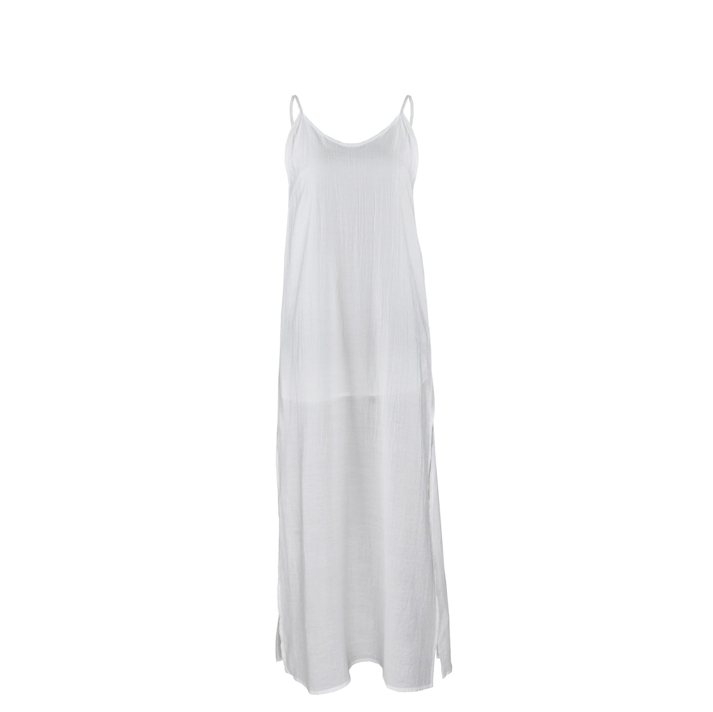 Womens Solid-Colored Casual Loose Simple One-Piece Pajama Dress
