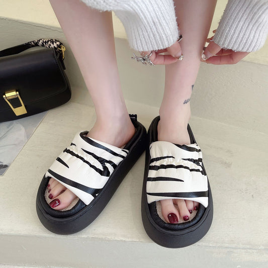Thick Sole Sweat Absorbing Slippers For Indoor And Home Use