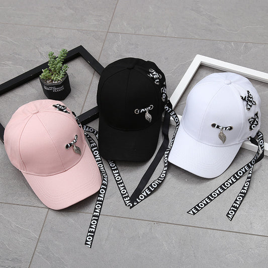 Women's Casual All-match Street Hat With Long Streamers