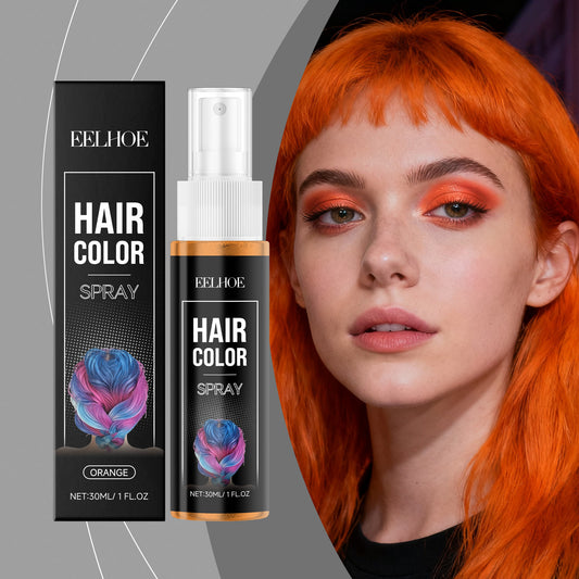 Temporary Orange Hair Spray For Gentle Even Color Correction And A Shiny Uniform Finish