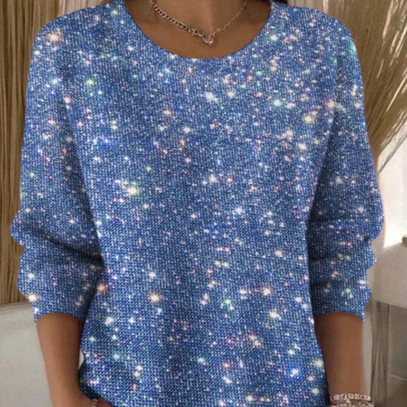 Round Neck Long Sleeve T-shirt Women's Top