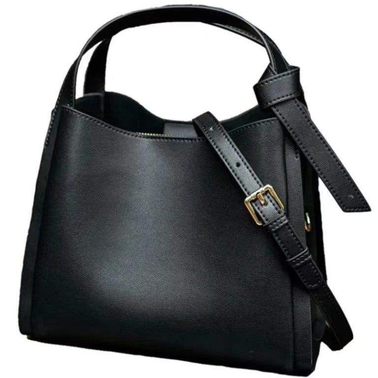 Alsidig Taske Kvinder Blødt Koskind Temperament Pendler Crossbody Bærbar