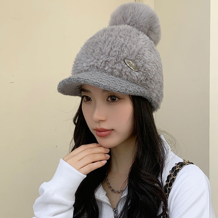 Autumn Winter Berber Fleece Warm Peaked Cap