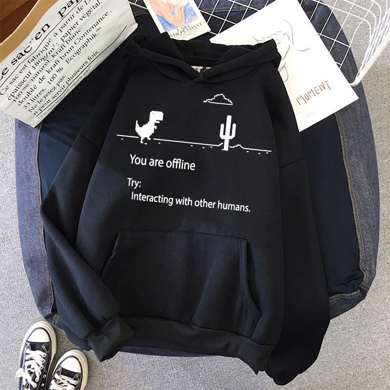 Dame Retro Dinosaur Mode Casual Sweater