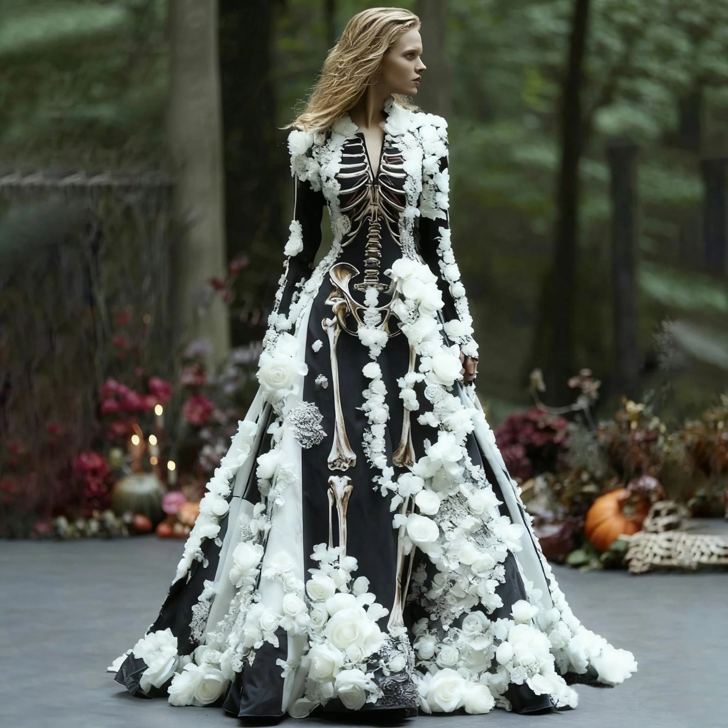 Elegant Long Dress For European And American Socialites For Halloween