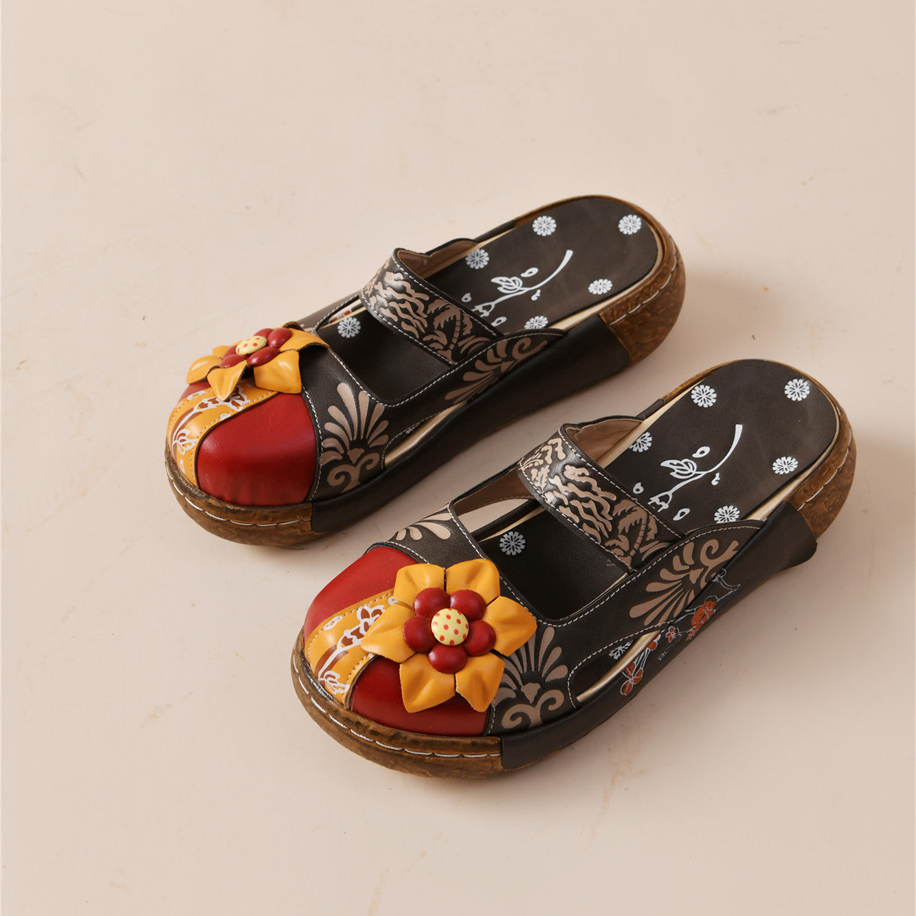 Casual Flower Handmade Women's Slippers