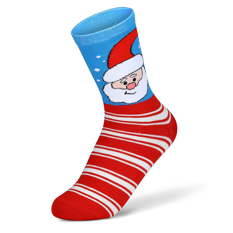 Christmas Tube  Women's Snowflake Christmas Tree Cotton Socks