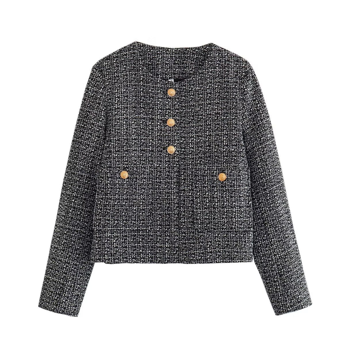 Solid Color Texture Casual Classic Style Jacket Women