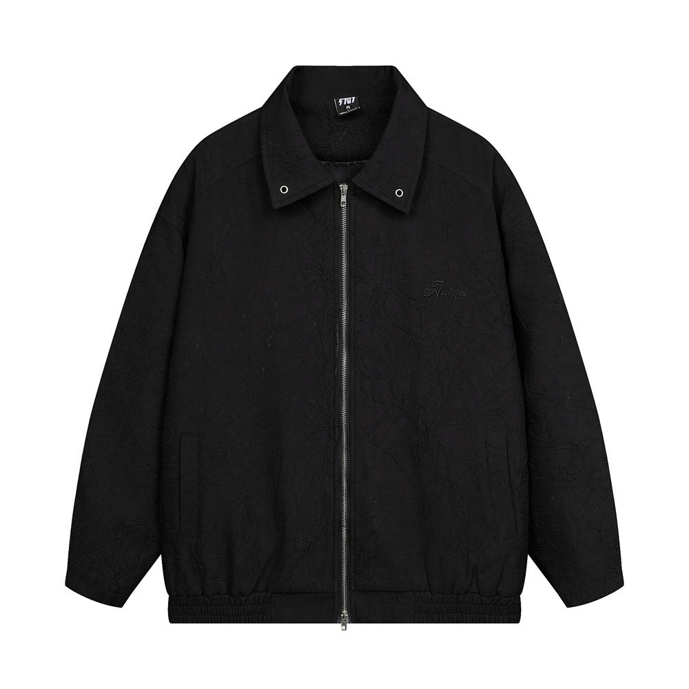 Pleated Texture Coat Design Sense Special-interest Fashion Brand Men