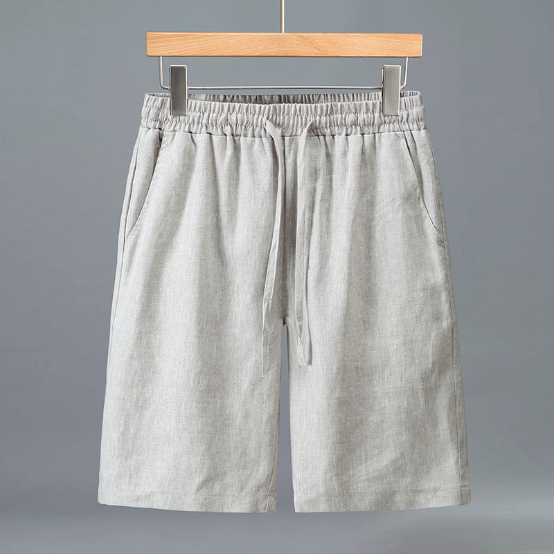 Men's Summer Loose Casual Pure Linen Shorts