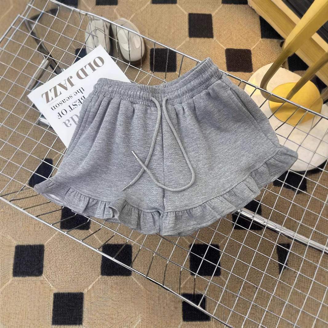 Real-shot Ruffled-edge Designer-style Niche Sporty Casual Shorts