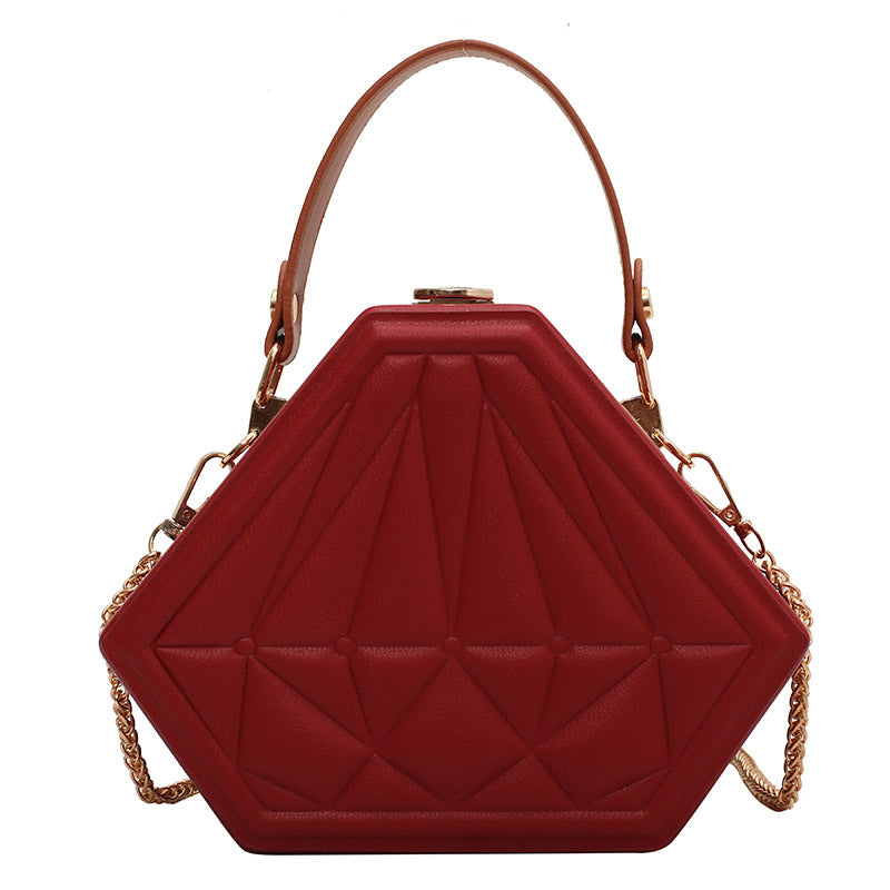 Women's Korean Style Personalized Triangle Box Bag