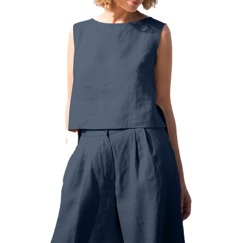 Women's Fashion Casual Cotton Linen Long Sleeve Suit