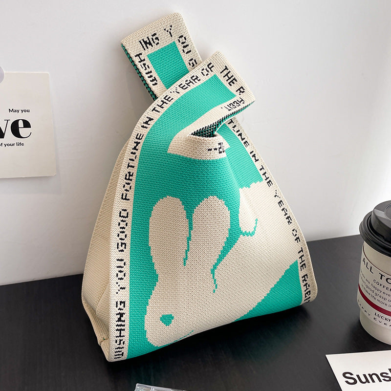 Fashion Outgoing Handbag Korean Woven Tote Bag