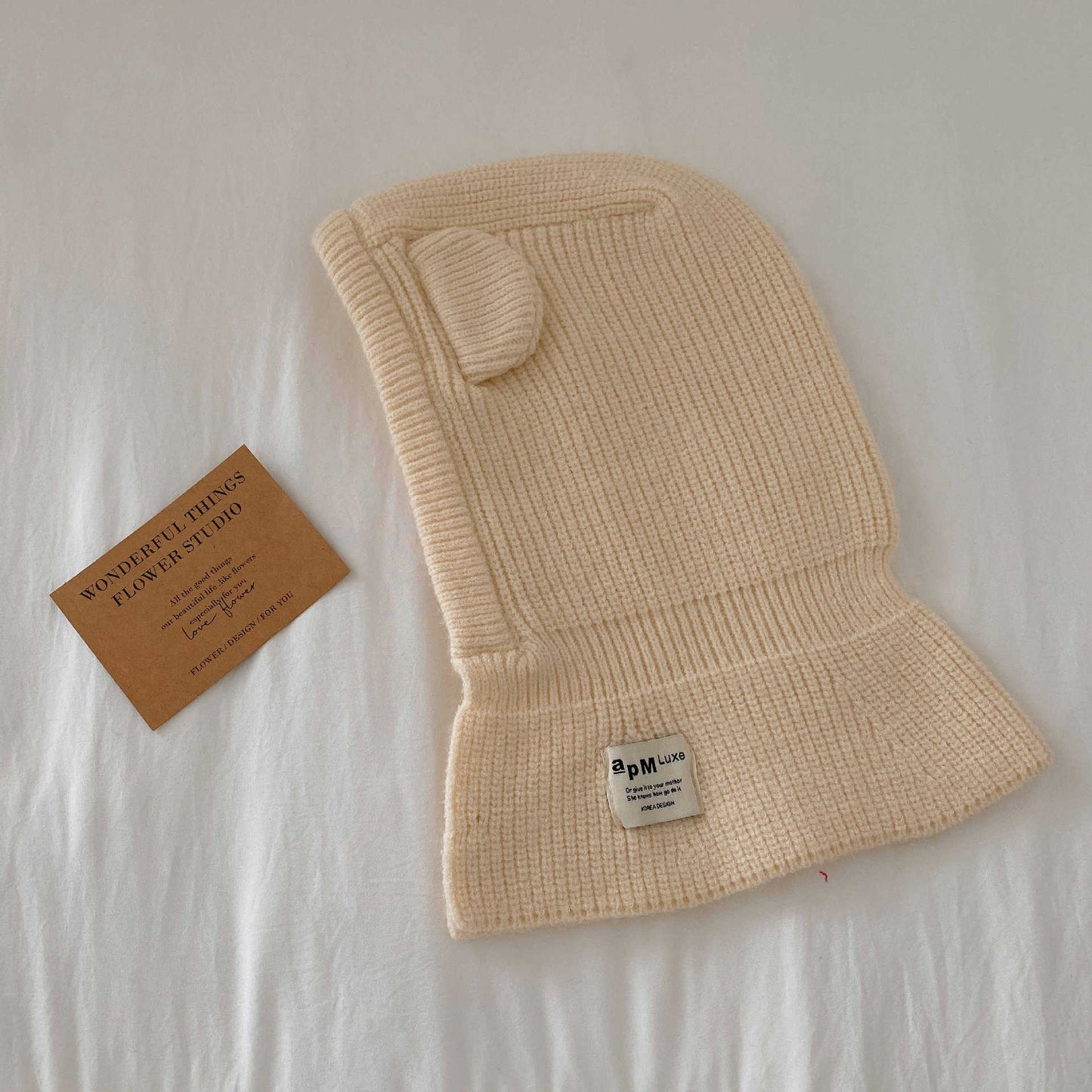 Children's Hat Scarf Integrated Fashion Baby Shawl Woolen Cap