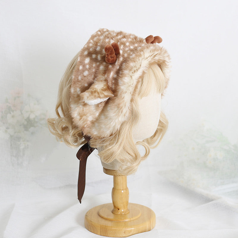 Elk Spotted Warm Hat With Ear Guards