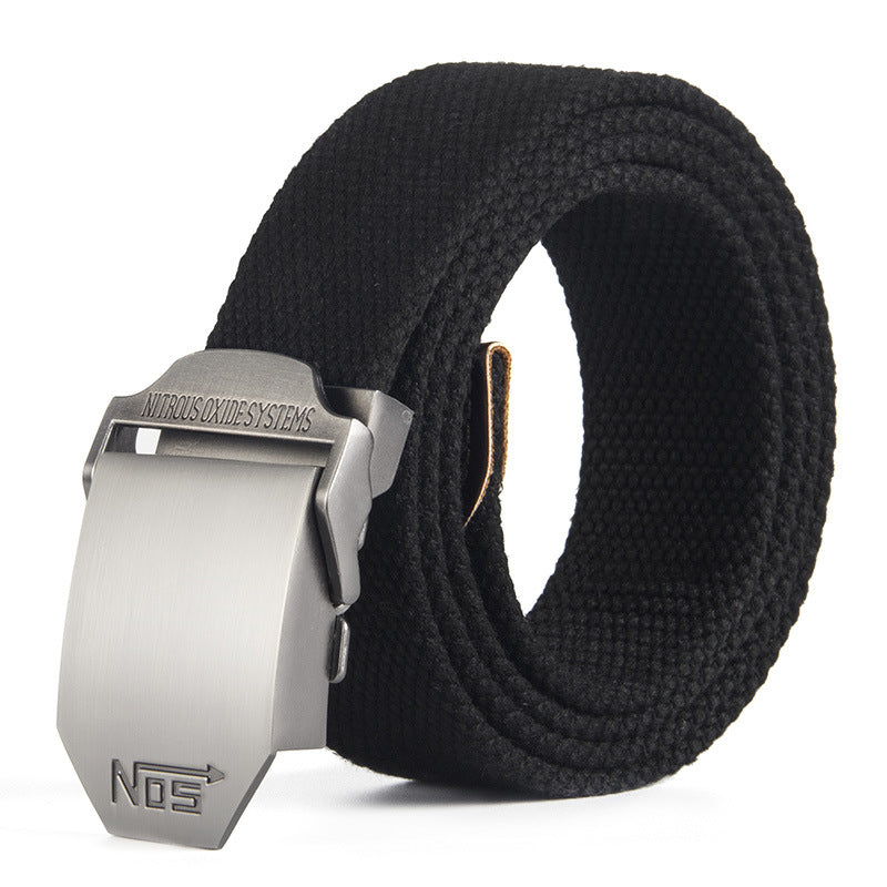 Thickened Outdoor Canvas Men's Leather  Casual Belt