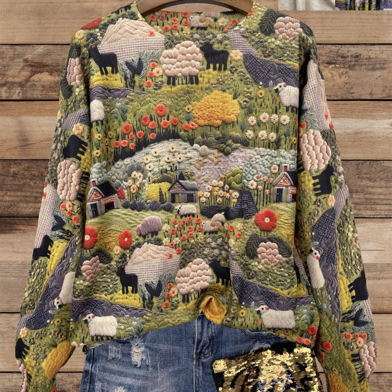 Women's Autumn Long Sleeve Knitted Loose Top